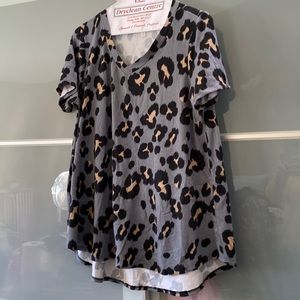 Animal print tee.